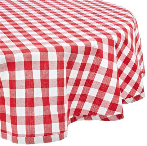 84” x 60” White and Red Checkered Rectangular Tablecloth - Walmart.com
