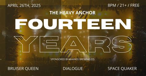 Heavy Anchor 14th Year Anniversary Party w/ Bruiser Queen, Dialogue ...