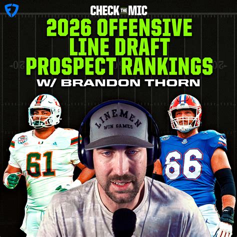 Offensive Line Draft Prospect Rankings w/ Brandon Thorn - Check the Mic ...