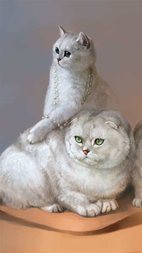 Download wallpaper cats, figure, by SalamanDra-S, section cats in ...