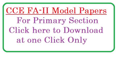 CCE FA-II/Formative Assesment-II Model Papers Download - Jobs Results ...