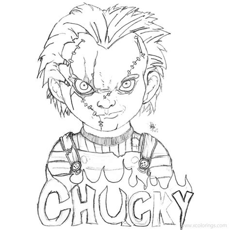Collection of Chucky Coloring Pages - Free Printable