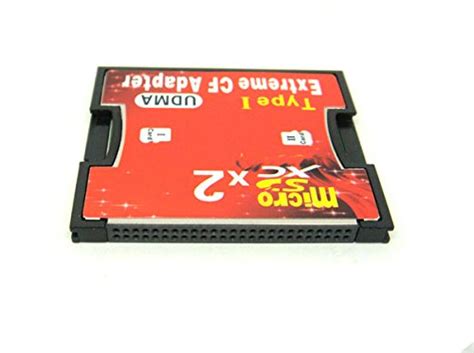 Dual Micro SD SDHC SDXC Card to UDMA CF Adapter For Canon Nikon Camera ...