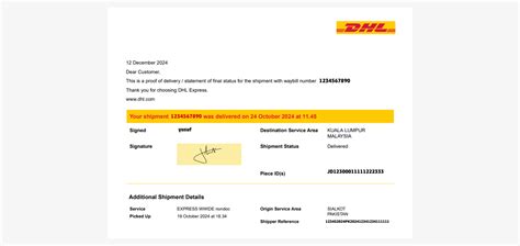 How to Get a DHL Proof of Delivery