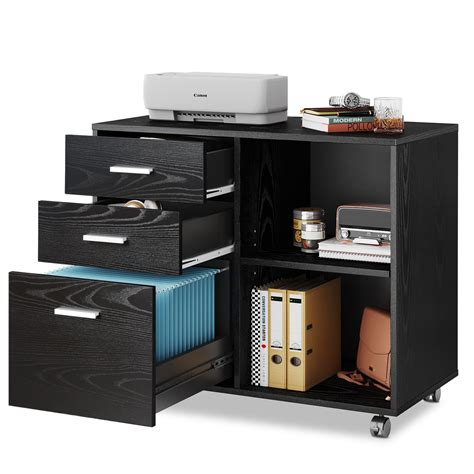 Devaise 2-Drawer Wood Lateral File Cabinet For Home Office Black at ...