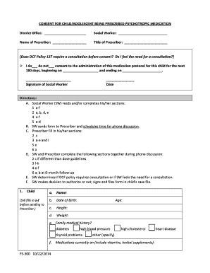 Fillable Online dcf vermont FS- 300 Informed Consent for Other Anti ...