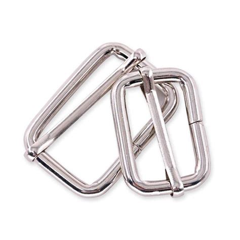 M Fabrics Metal Rectangle Adjuster Triglides Slides Buckle (25mm Inner ...