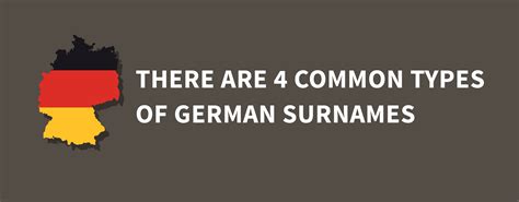 4 common types german surnames | Family tree genealogy, Family history ...
