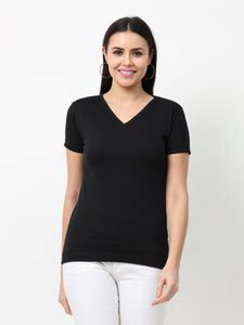 Black T Shirt Women - Buy Black T Shirt Women online at Best Prices in ...