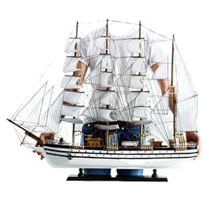 QIDS 80cm Nautical Mediterranean Home Desk Decor Wood Sculpture Crafts ...