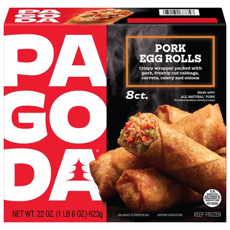 Pagoda Frozen Crunchy Crispy Pork Egg Rolls, 22.0 oz - Walmart.com