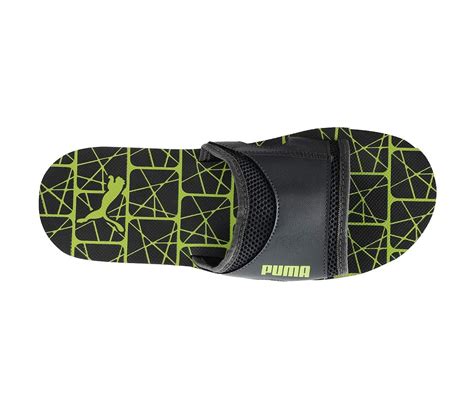 Puma Unisex-Adult Stellar Slide Dark Shadow-Limepunch Slide - 3 UK ...