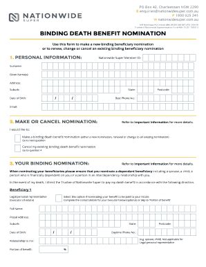 Fillable Online BINDING DEATH BENEFIT NOMINATION - Form 1232.6 jf.docx ...