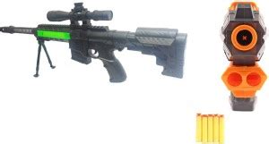 BENISON INDIA Manual Soft Bullet Gun Toy with Safe Soft Foam Bullets ...