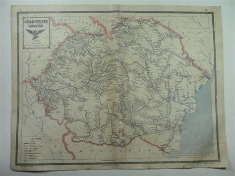 HARTA VECHE - HARTA CAILE FERATE ROMANE A ROMANIEI MARI - DIN ATLAS ...