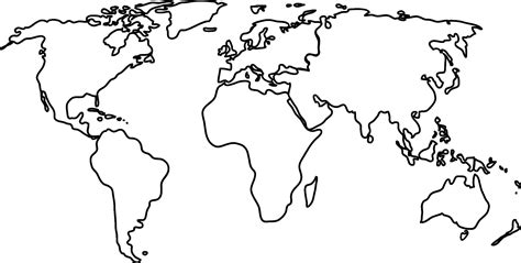 Continents Drawing Easy Draw A World Map World Map Pdf Printable World ...