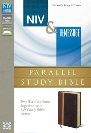 Buy NIV/The Message Parallel Study Bible Caramel/Black Cherry Duo Tone ...