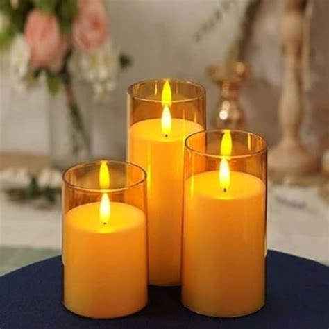 Buy Rechargeable Flameless Tea Lights Candles with Timer & Remote ...