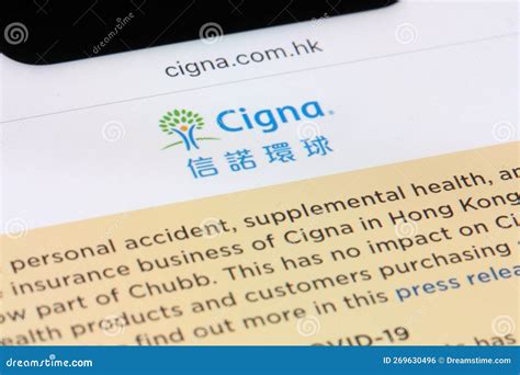 Close Up Cigna Corporation Brand Logo Editorial Photo - Image of brand ...