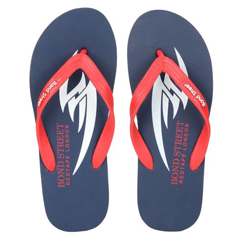 Buy Bond Street by (Red Tape) Men's BFF0014 Red and Blue Flip-Flops-7 ...
