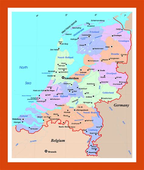 Netherlands Political Map