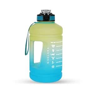 SOLARA Sipper Water Bottle for Adults 2.2 Litre with Motivational Time ...
