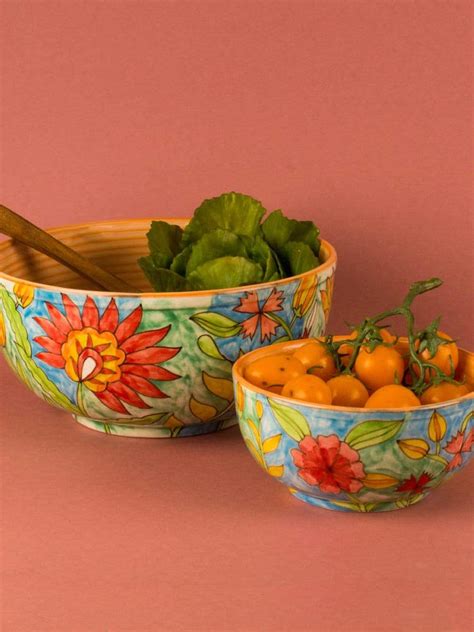 Secret Garden BowlMaterial: Handpainted handmade stoneware Dimensions ...
