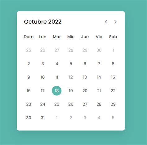 Calendario HTML Y JavaScript 2022 的图像结果