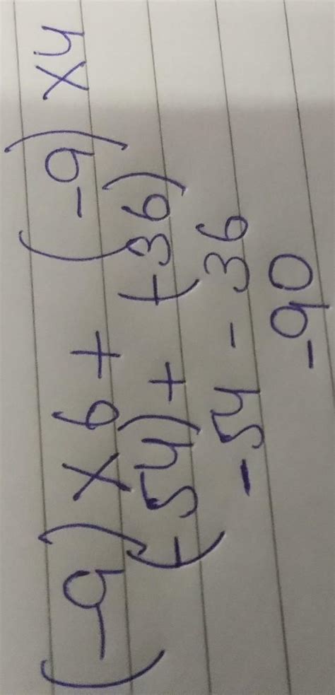 simplify (-9)×6+(-9)×4 - Brainly.in