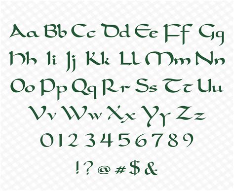 Celtic Font Irish Font Gaelic Font Celtic Letterig Font Celtic Script ...