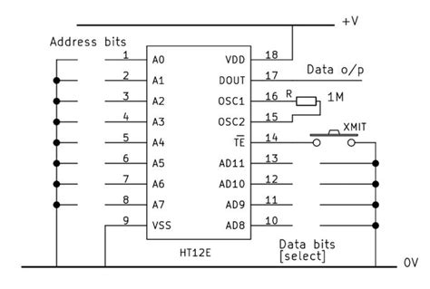 HT12E and HT12D Encoder and Decoder IC For RF Modules with IC Base