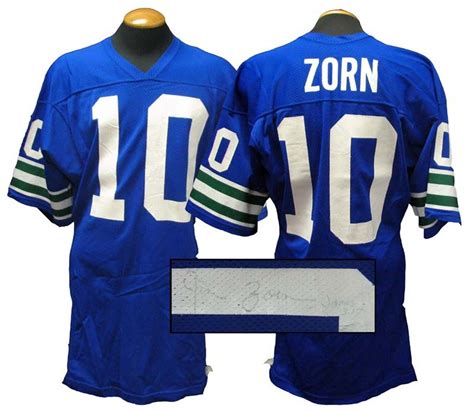 Lot Detail - 1981 Jim Zorn Seattle Seahawks Game-Used Signed Home Jersey