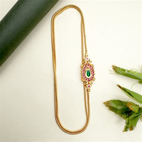 Real Gold Tone Traditional Kerala Nagapadam Mogappu Chain – Happy Pique