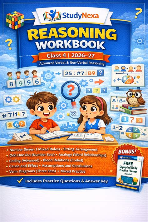 StudyNexa Reasoning Workbook Class 4 (2026–27) | Advanced Verbal & Non ...