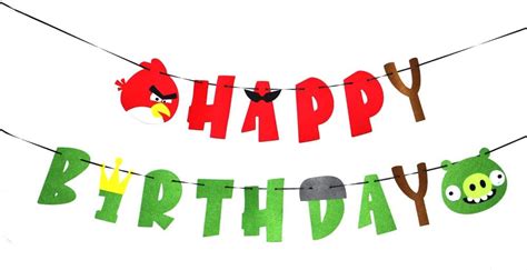 Buy Angry Birds Birthday Banner Angry Birds Game Theme Birthday ...