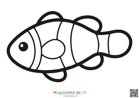 Coloring Fish Template - Printable Calendar Template