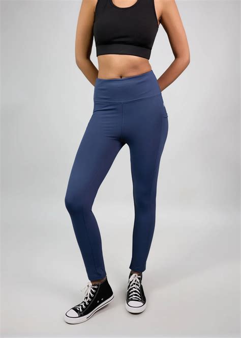 Flurr Women’s Navy Everyday Tights with Deep Pockets