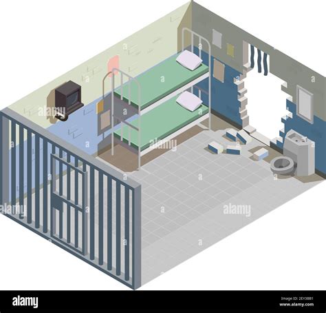 Empty prison cell two Stock Vector Images - Alamy