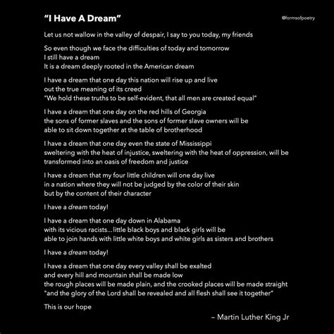 [POEM] "I Have A Dream" - Martin Luther King Jr : r/Poetry