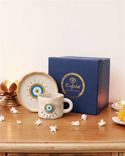 Evil Eye Mug and Dessert Plate Gift Hamper – Craftribal