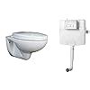 Belmonte Combo of Small Wall Hung/Wall Mounted Western Toilet/Commode ...