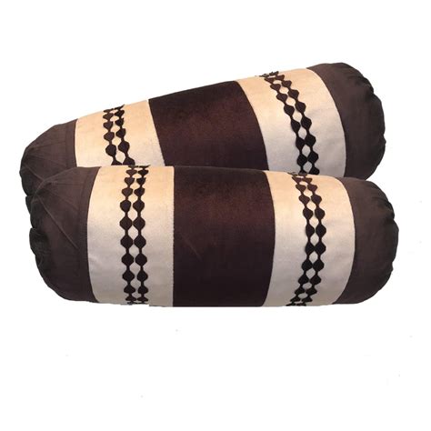 Buy Décor India Today Deal Self Design Velvet Patti Bolster Covers ...