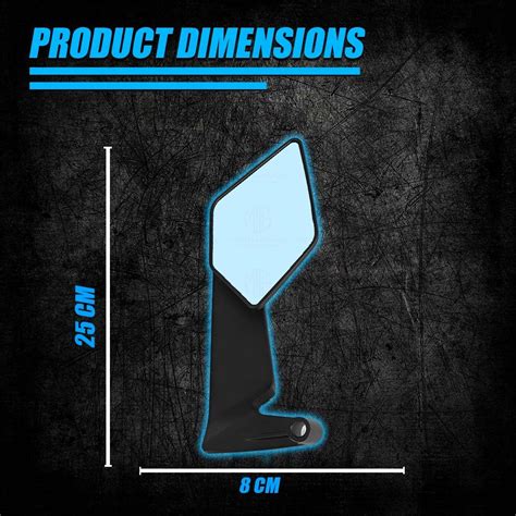 Stealth Max Motorcycle Bar End Side Mirrors, Universal Aluminium Alloy ...