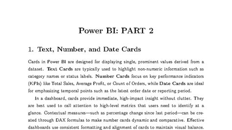 Power BI: Advanced Visuals and Data Analysis Techniques - Studocu