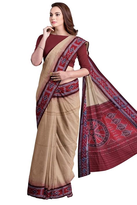 Buy COTTONSILK & KHANDUAPATA Odisha Sambalpuri Handloom Ikat Women ...