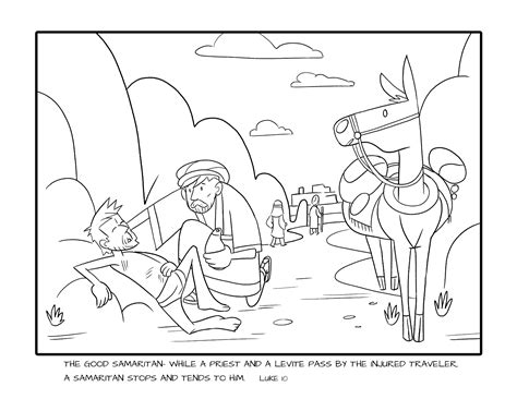Coloring Book: The Good Samaritan