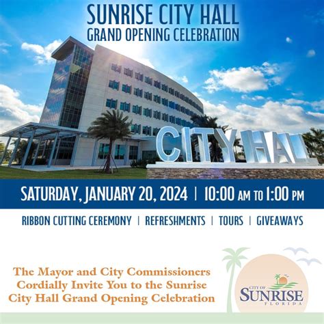 City of Sunrise on LinkedIn: Join us TOMORROW, January 20th, for the ...