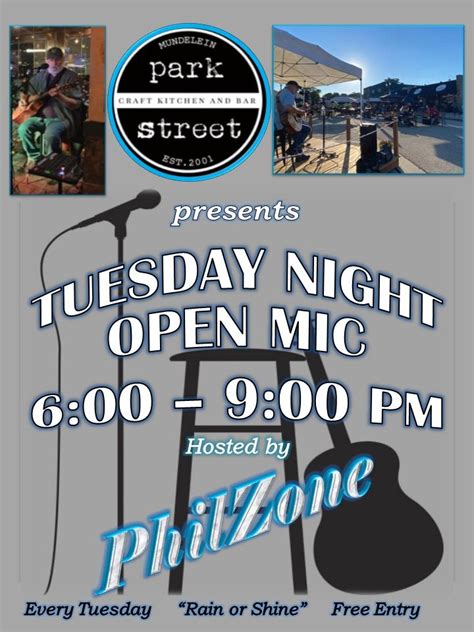 Tuesday Night Open Mic at Park Street Restaurant!, Park Street ...