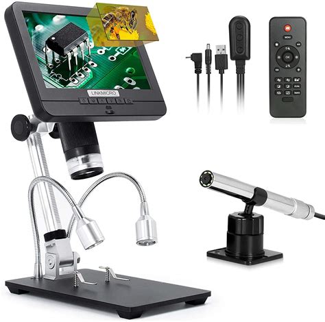 Linkmicro Digital Microscope with Endoscope Image Switchable 7 Inch ...