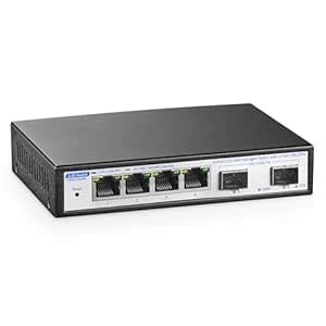 YuLinca 6 Port 2.5G Managed Switch with 2x10G SFP+ Slot, 4 x 2.5Gigabit ...